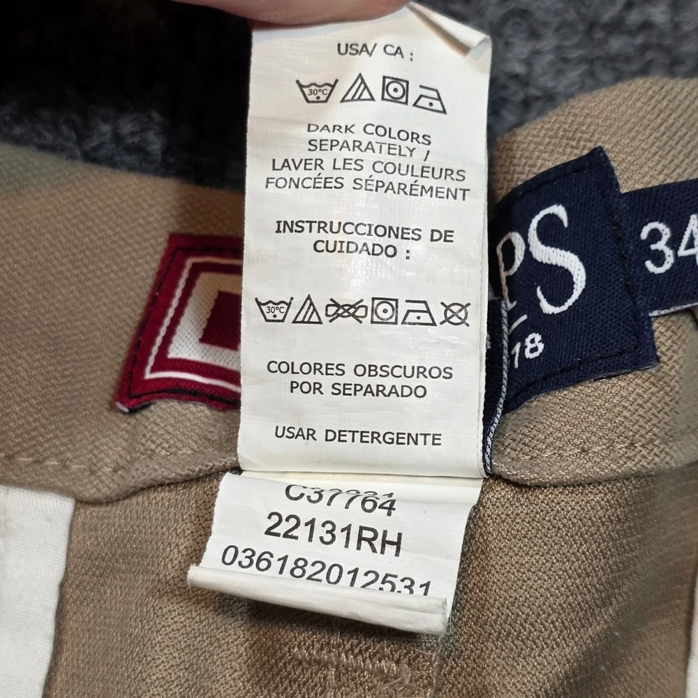 Chaps Mens Tan Khaki Flat Front Golf Shorts Size 34 Preppy Flat Front Casual